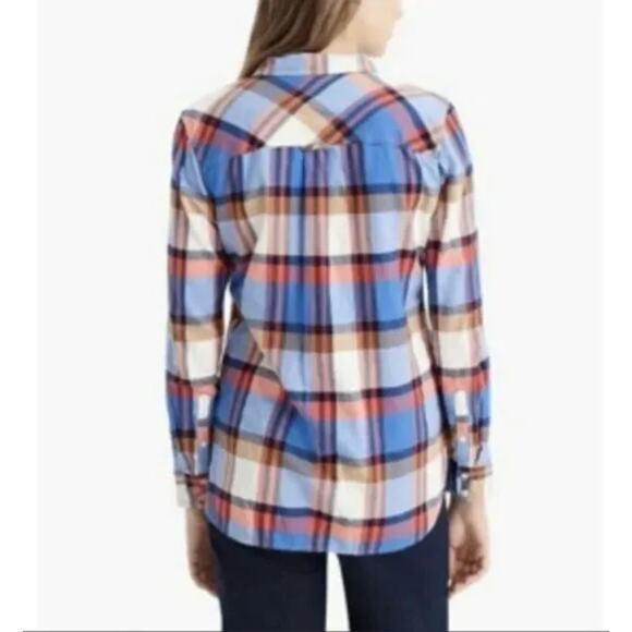 J. Crew Boy Shirt in Pacey Plaid Flannel C9828 Size 00 - Picture 3 of 14